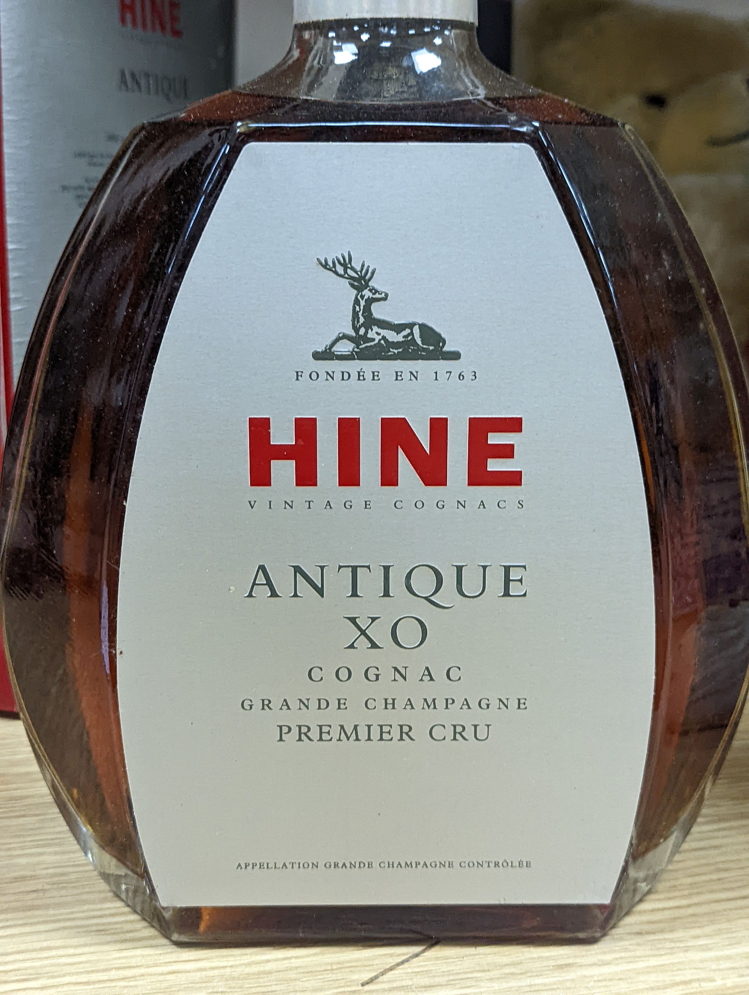 A boxed magnum of Hine Antique XO Cognac Grand Champagne Premier Cru, a boxed Hine Cigar Reserve Extra Old Cognac and one boxed Bristol Classic Rum Finest Jamaican Rum Directoe's Choice 1982.